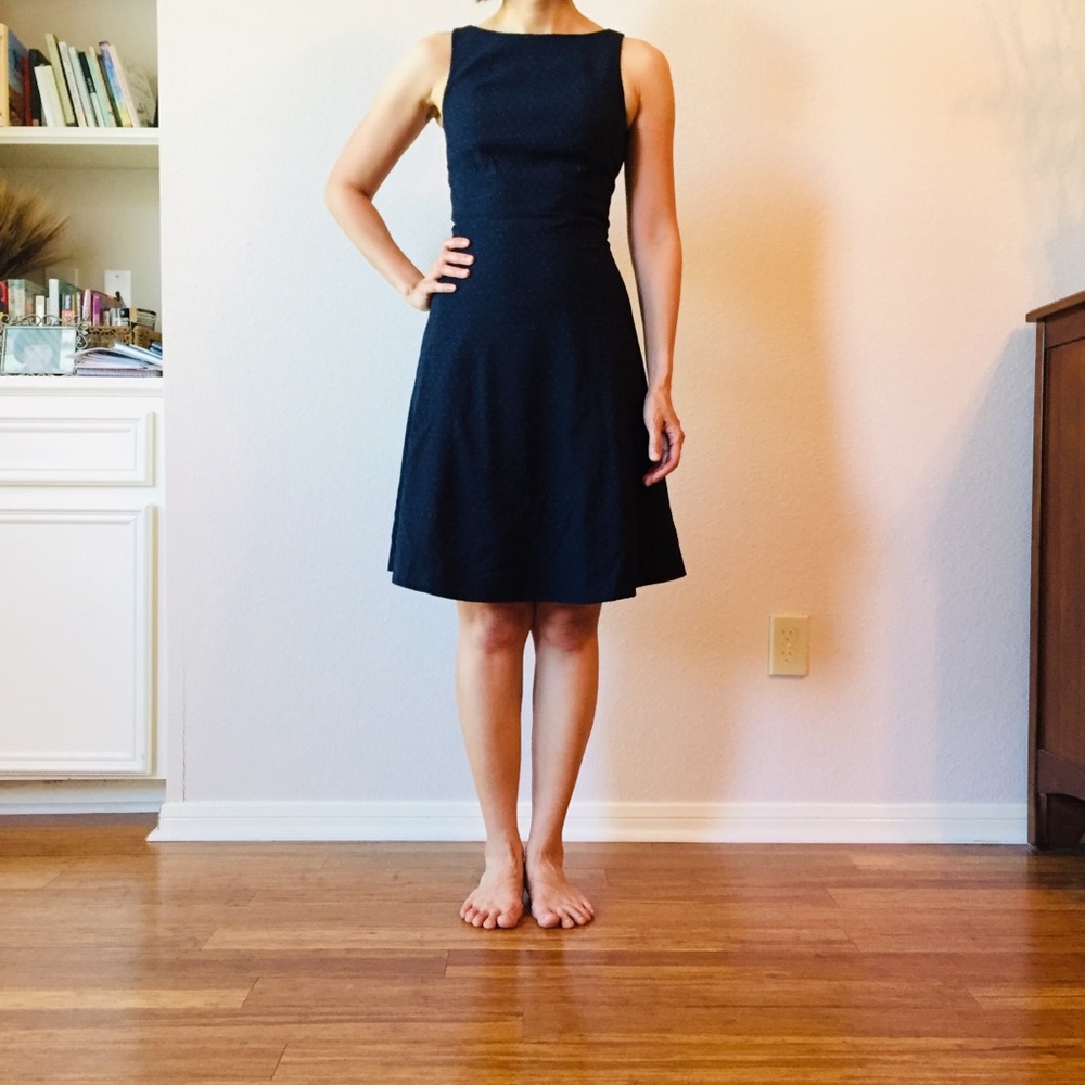 H&M A-line navy blue dress
